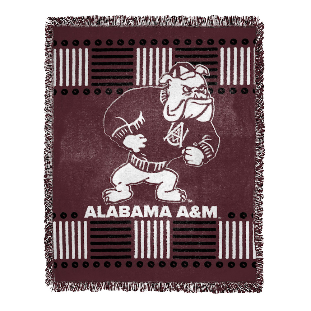 Alabama A&M Bulldogs HOMAGE Jacquard Throw Blanket 48 x 60