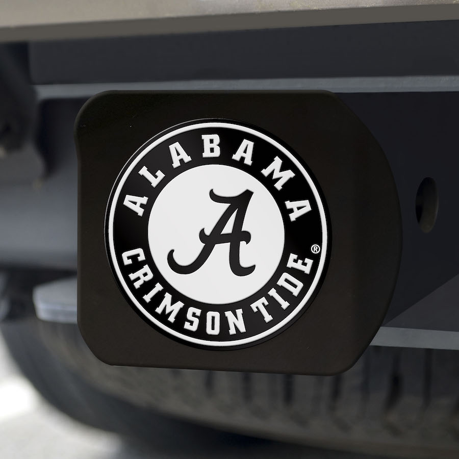 Alabama Crimson Tide ALT LOGO BLACK Trailer Hitch Cover