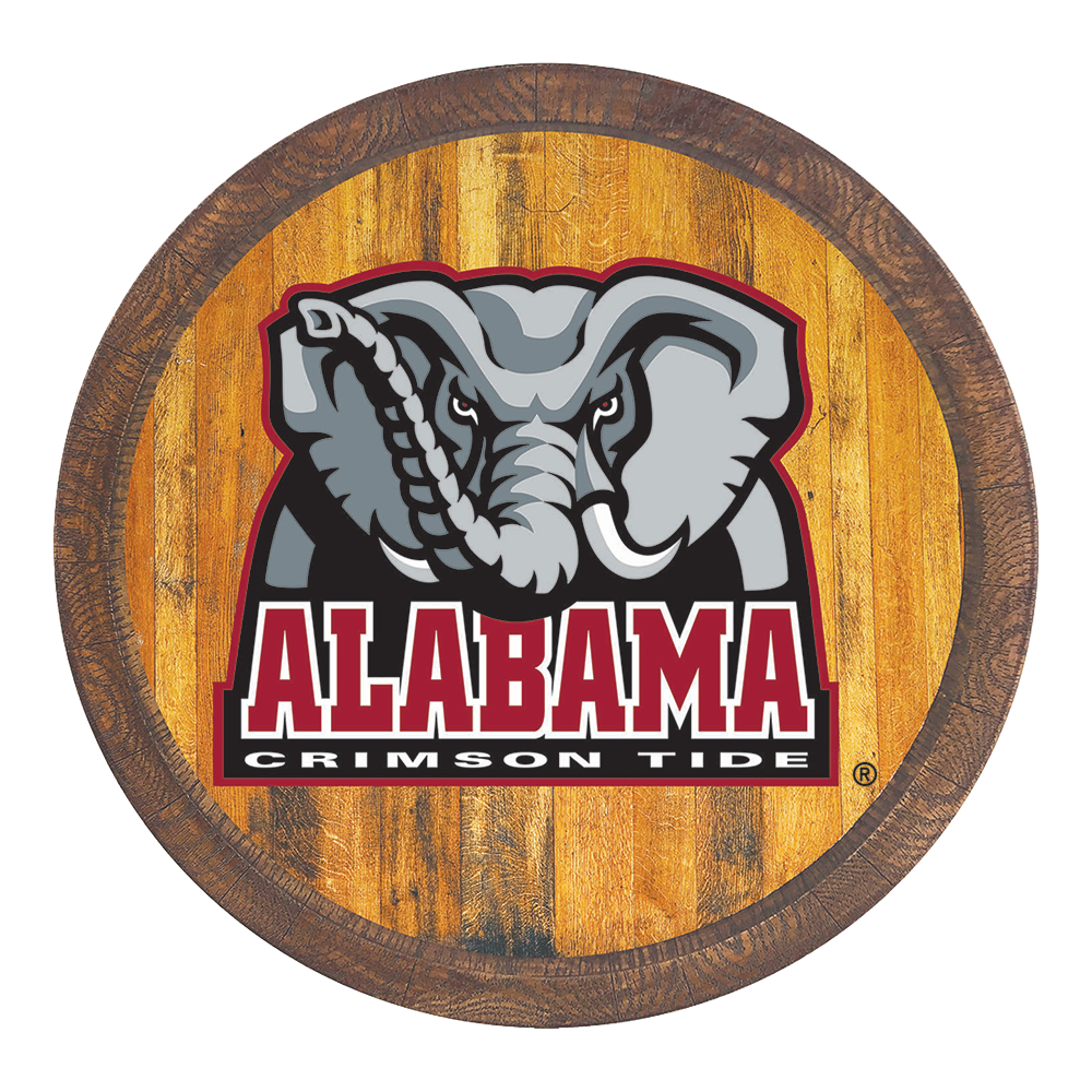 Alabama Crimson Tide Al Logo FAUX Barrel Top Sign