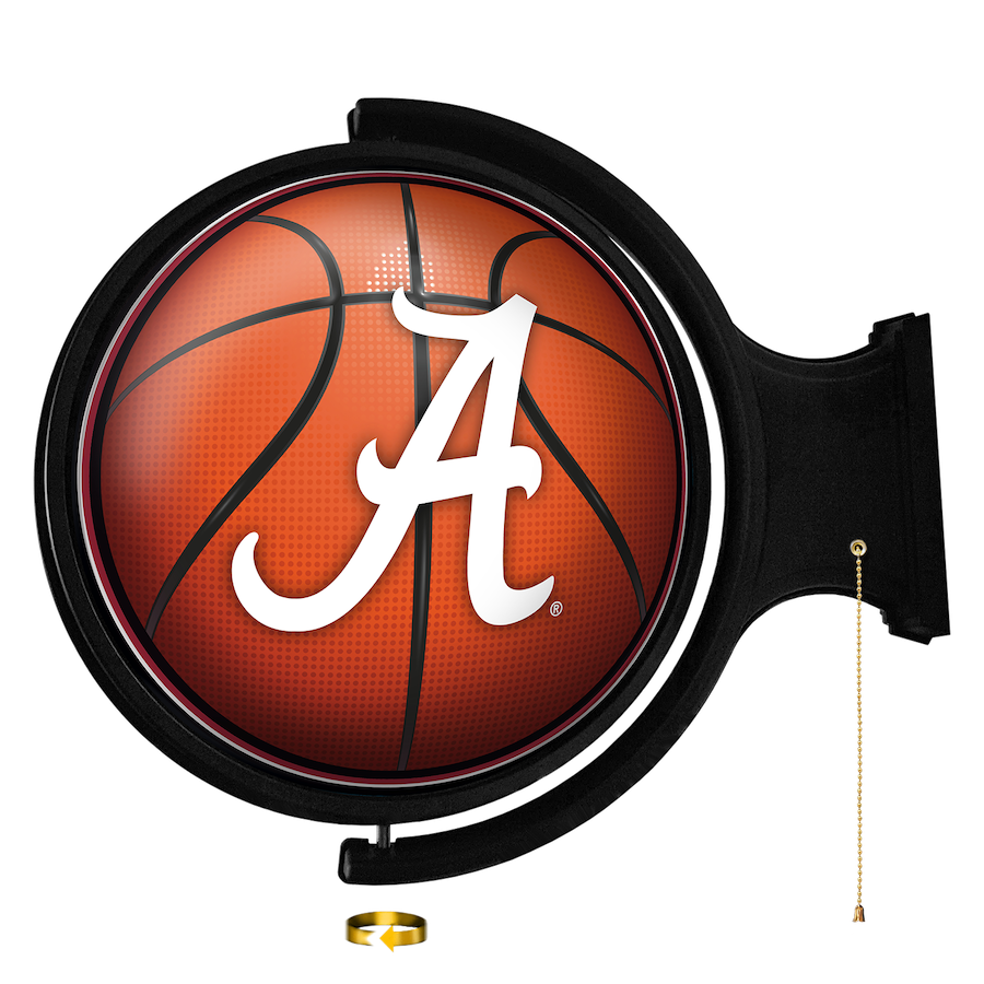 Alabama Crimson Tide LED Rotating Wall Sign ~ BASKETBALL