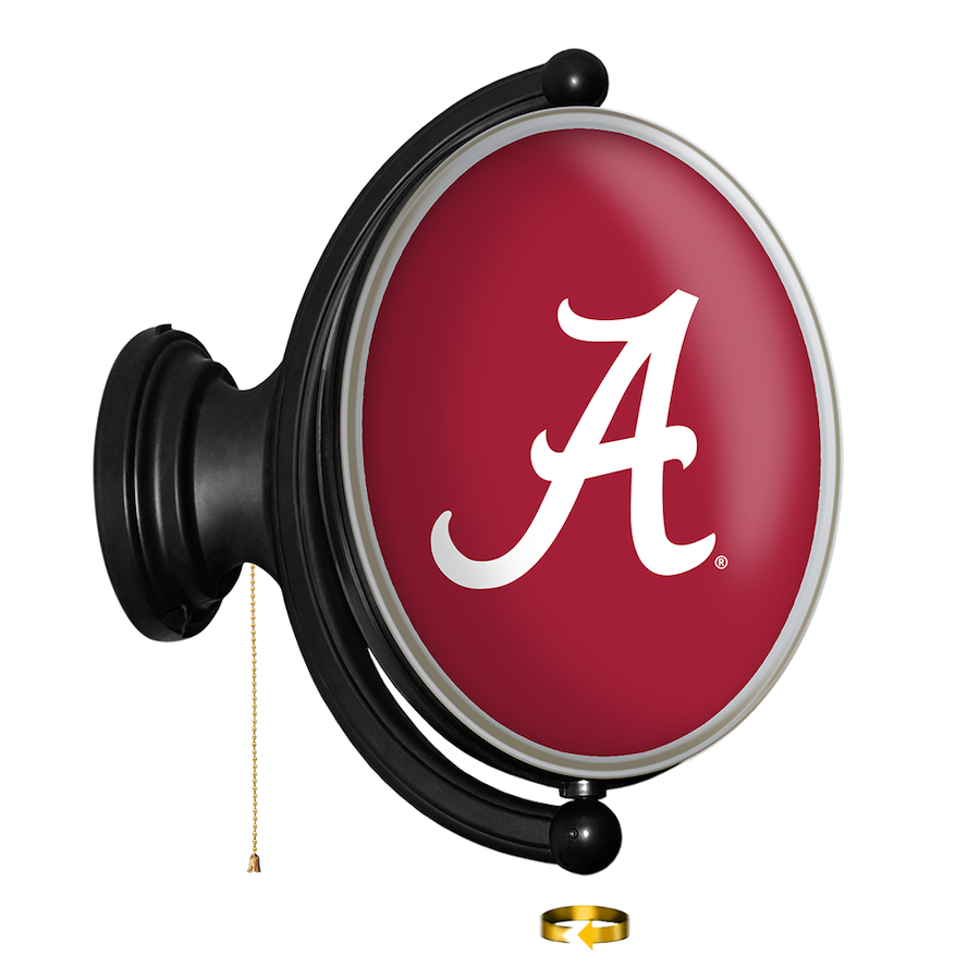 Alabama Crimson Tide LED Rotating Wall Sign ~ OVAL