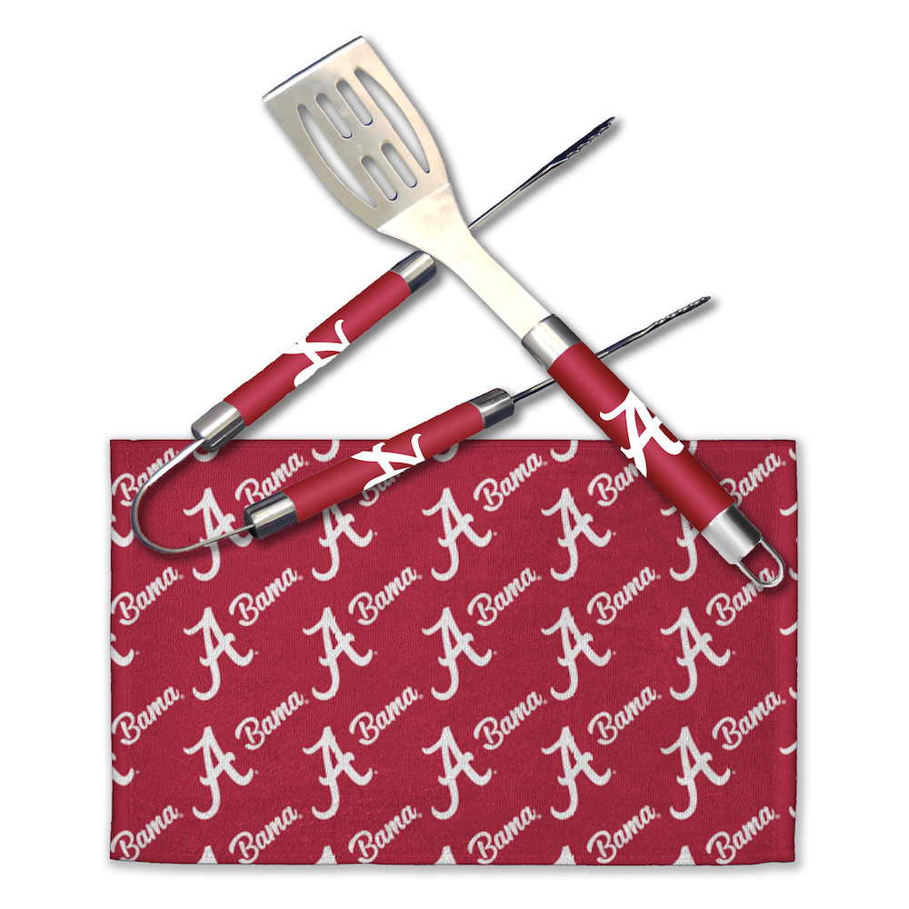 Alabama Crimson Tide 3 Piece BBQ GRILL MASTER set