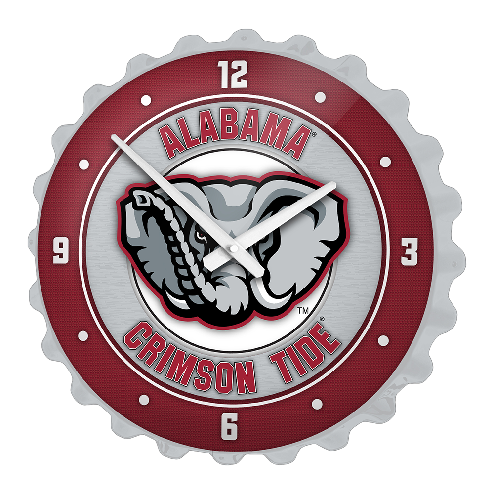 Alabama Crimson Tide Al LOGO Bottle Cap Wall Clock