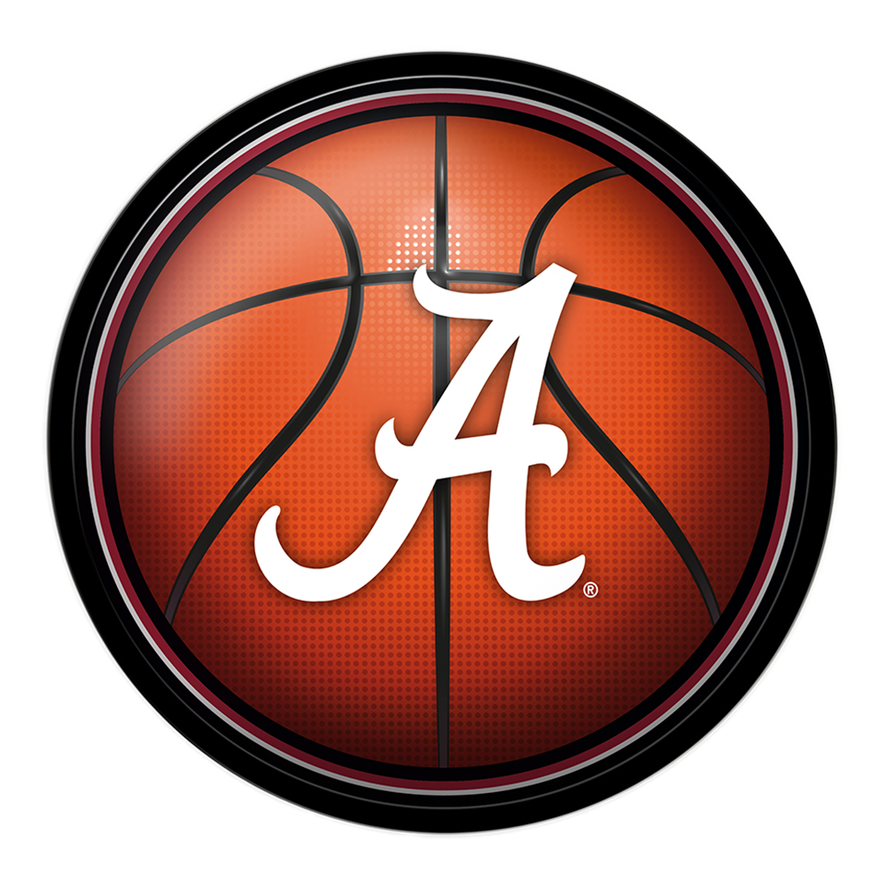 Alabama Crimson Tide Modern Disc BASKETBALL Wall Sign