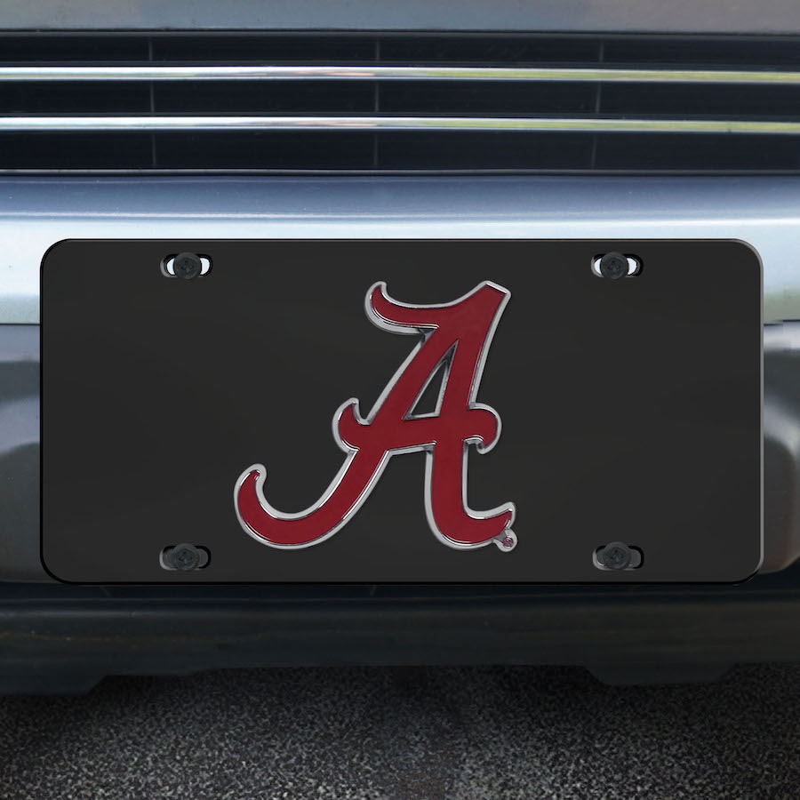 Alabama Crimson Tide Black Die-cast License Plate