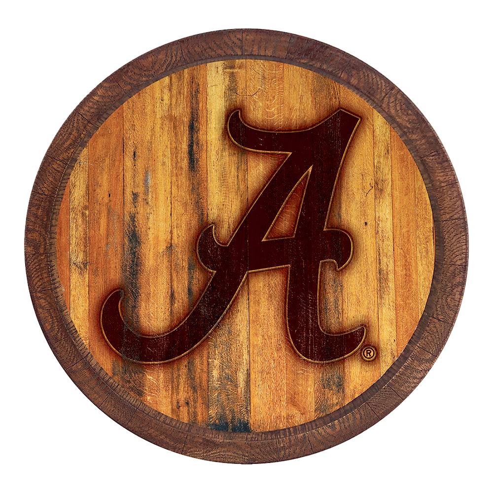 Alabama Crimson Tide Branded FAUX Barrel Top Sign