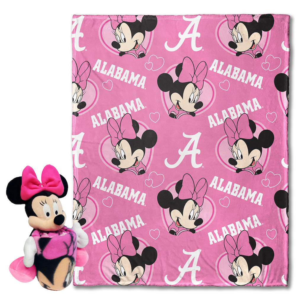 Alabama Crimson Tide Disney Minnie Mouse Hugger and Silk Blanket Set