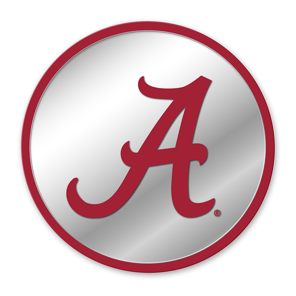 Alabama Crimson Tide Modern Disc Mirrored Wall Sign