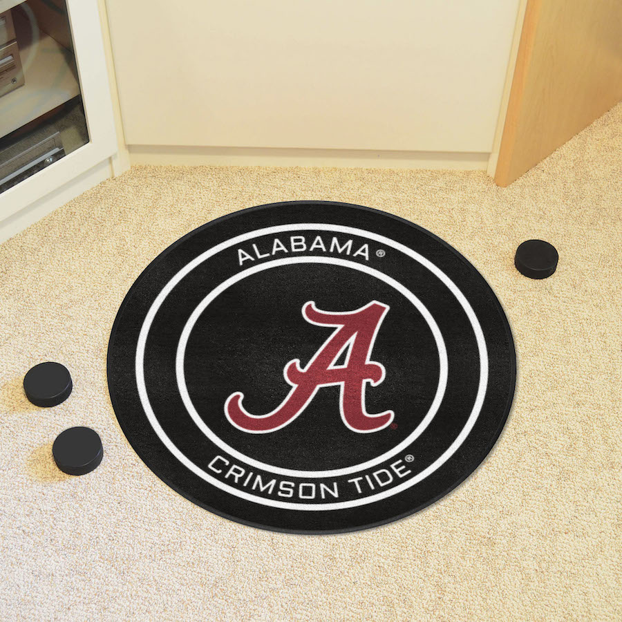 Alabama Crimson Tide Round Hockey Puck Mat