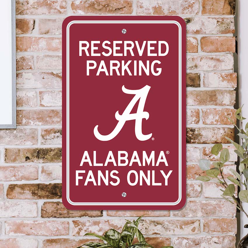 Alabama Crimson Tide RESERVED Parking Sign