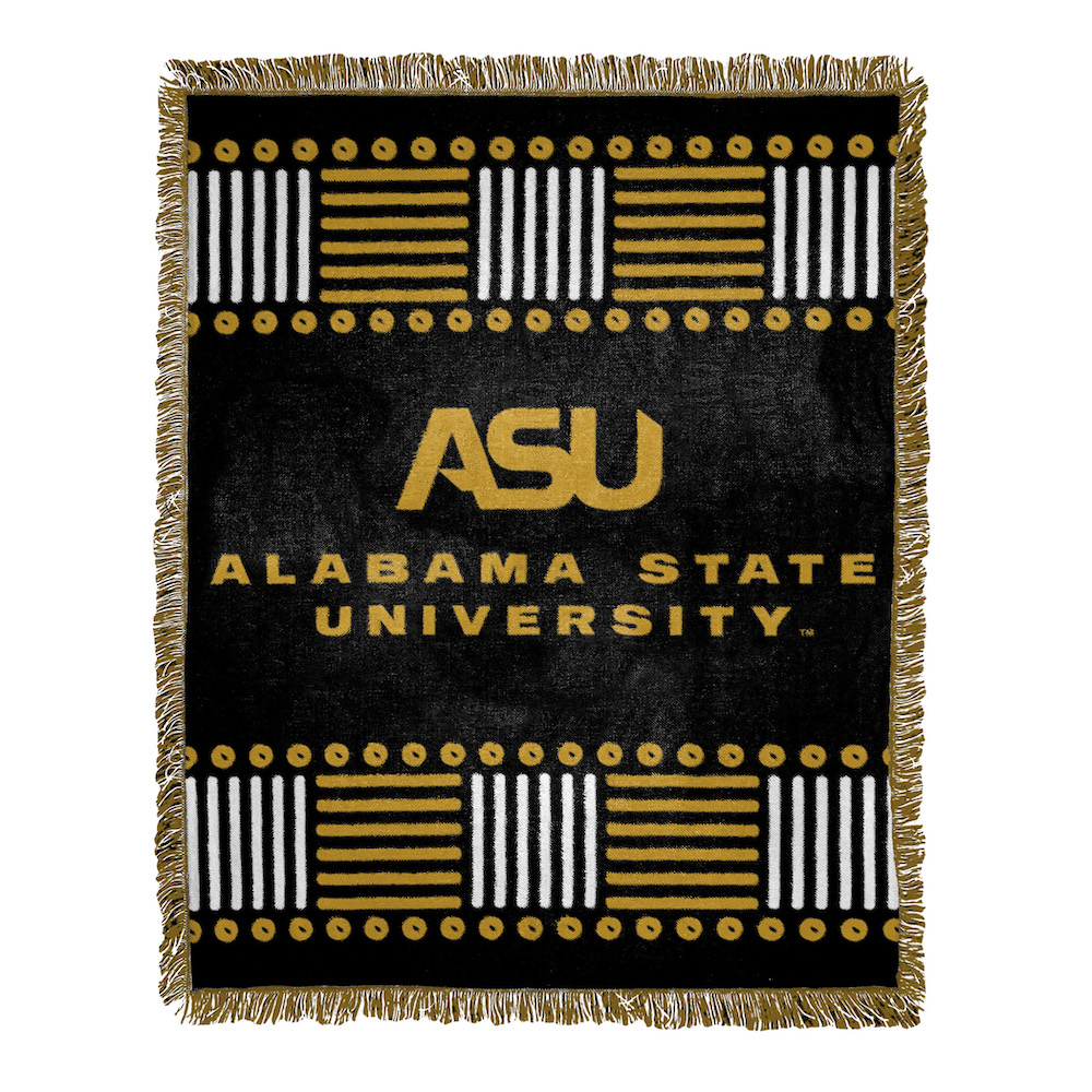 Alabama State Hornets HOMAGE Jacquard Throw Blanket 48 x 60