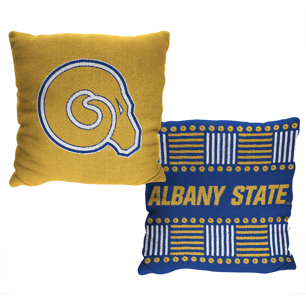 Albany State Golden Rams HOMAGE Double Sided INVERT Woven Pillow