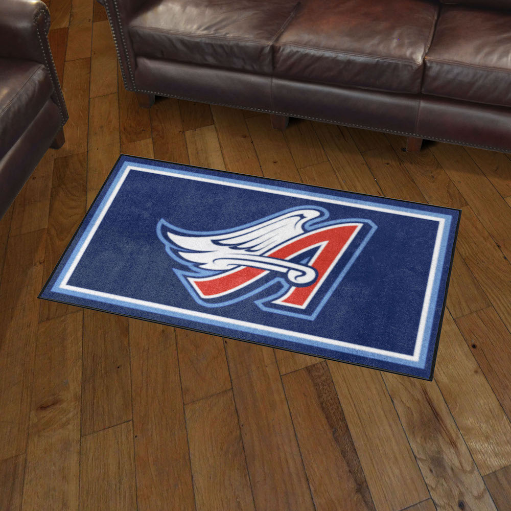 Anaheim Angels MLBCC Vintage 3x5 Area Rug Throwback Logo