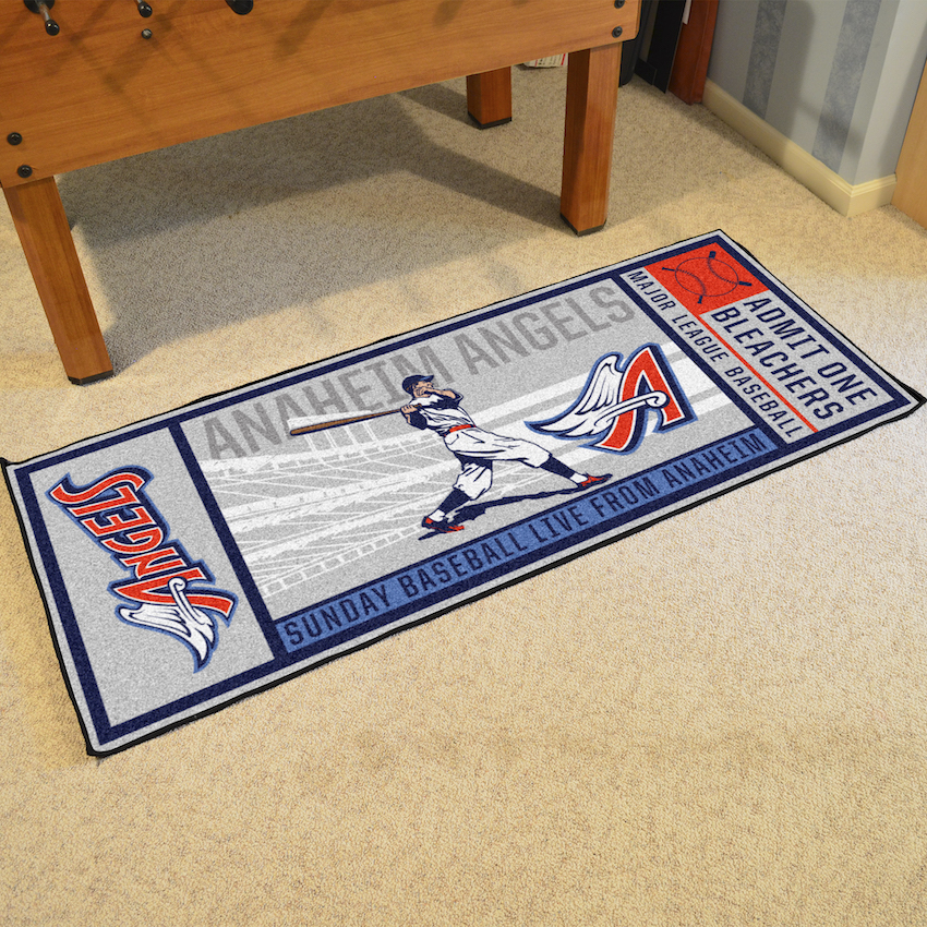 Anaheim Angels MLBCC Vintage 30 x 72 Game Ticket Carpet Runner