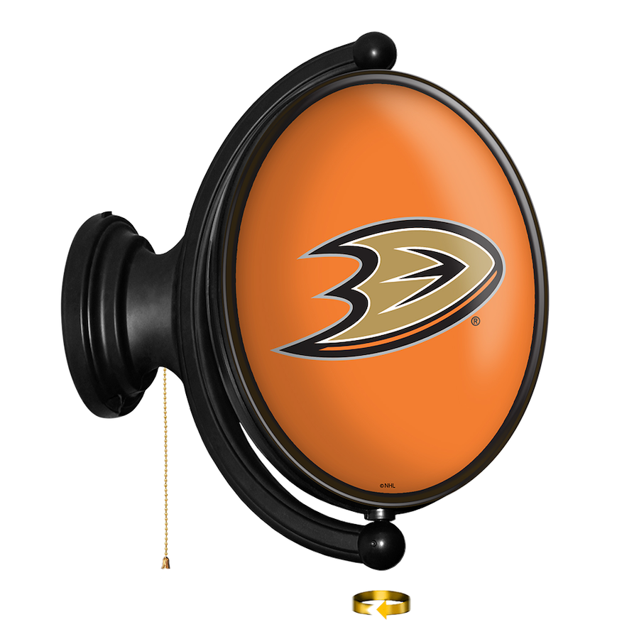 Anaheim Ducks LED Rotating Wall Sign ~ OVAL