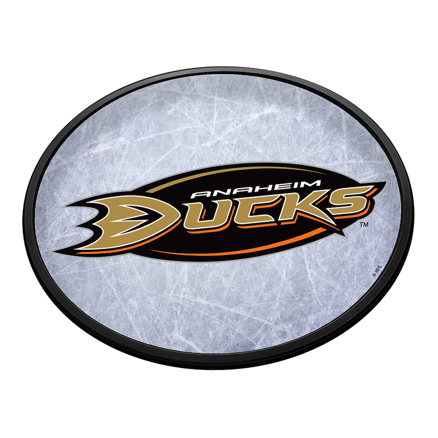 Anaheim Ducks Slimline Oval LED Wall Sign ~ ICE RINK