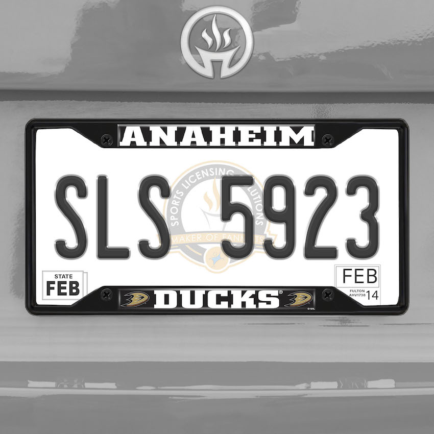Anaheim Ducks Black License Plate Frame