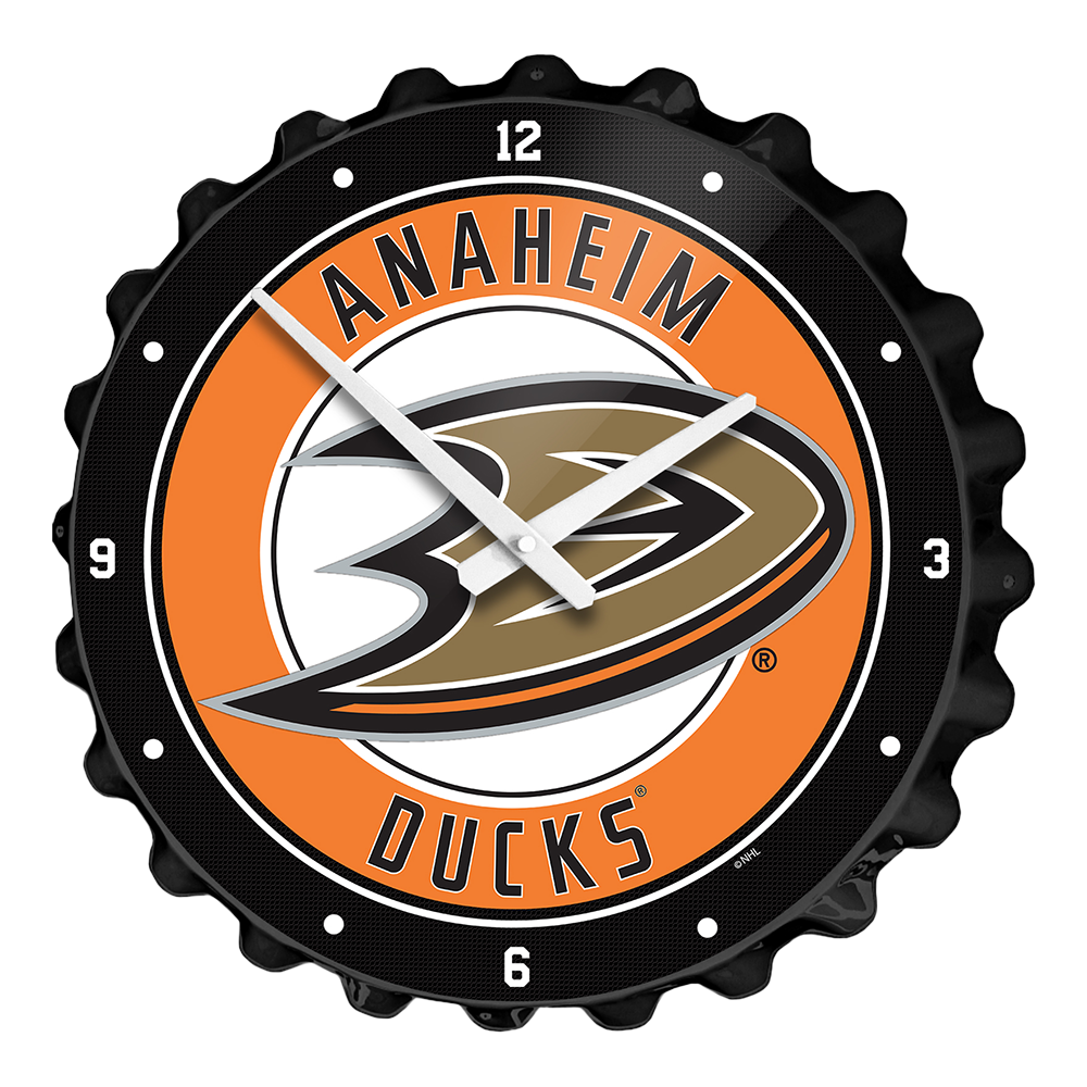 Anaheim Ducks Bottle Cap Wall Clock