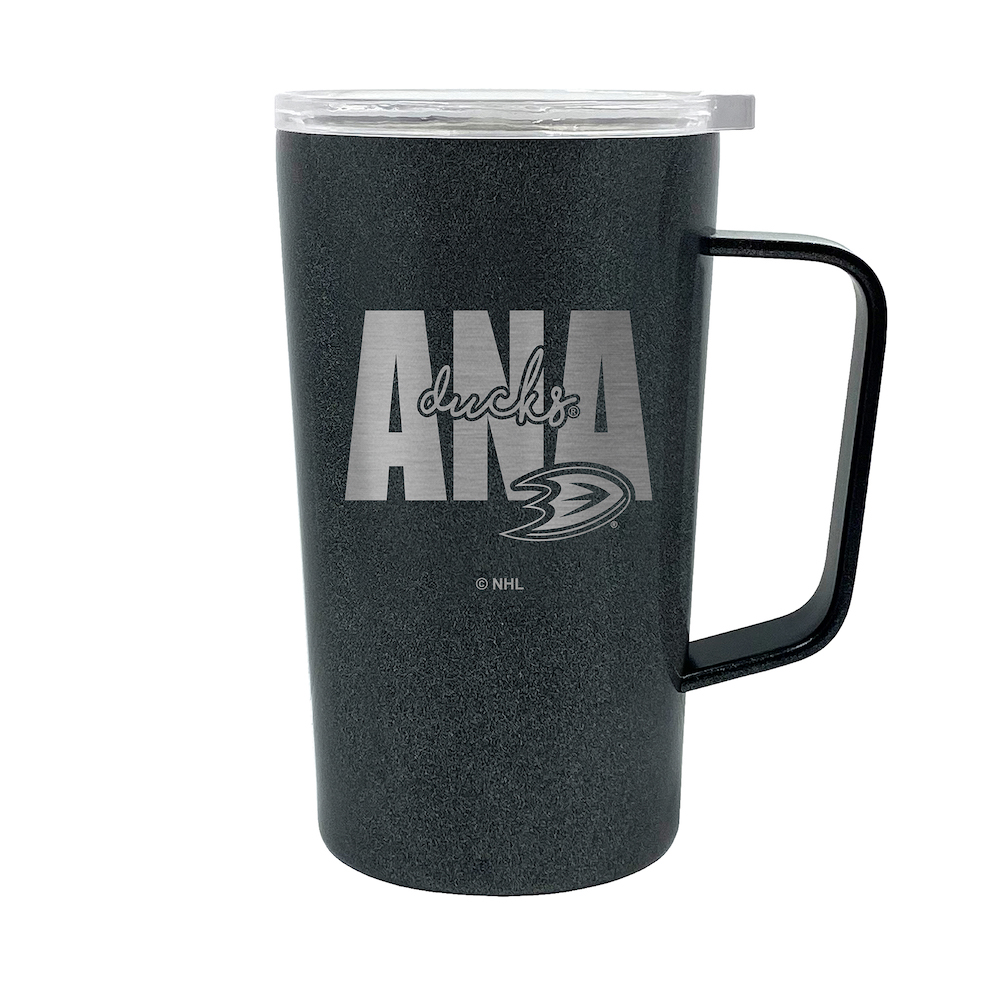 Anaheim Ducks 18 oz HUSTLE Travel Mug - ONYX