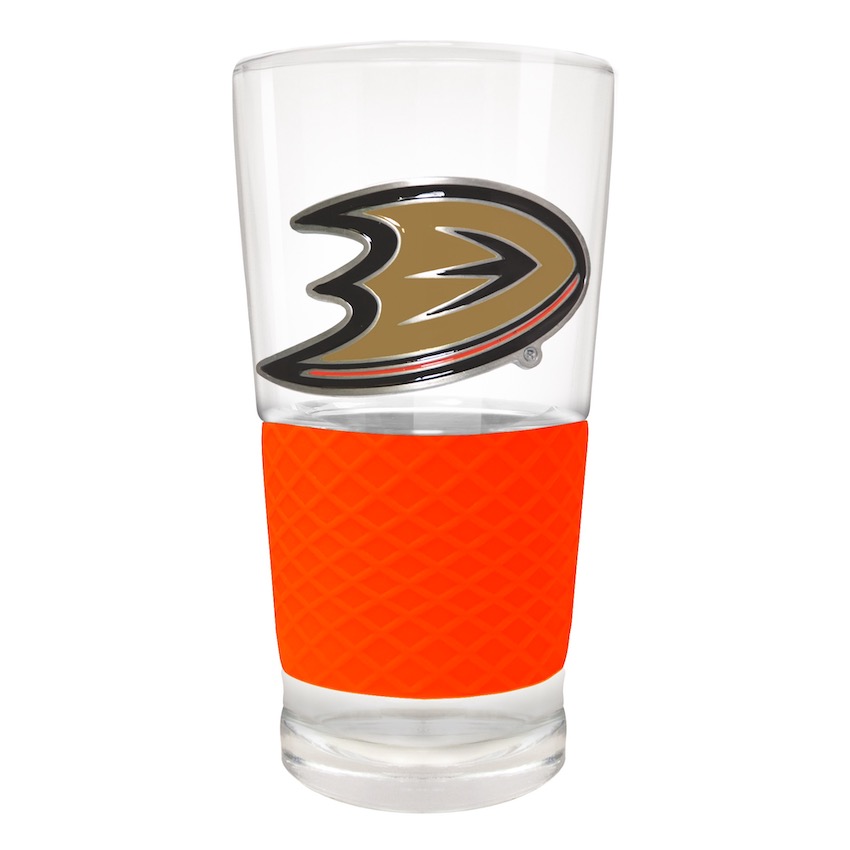Anaheim Ducks 22 oz Pilsner Glass with Silicone Grip