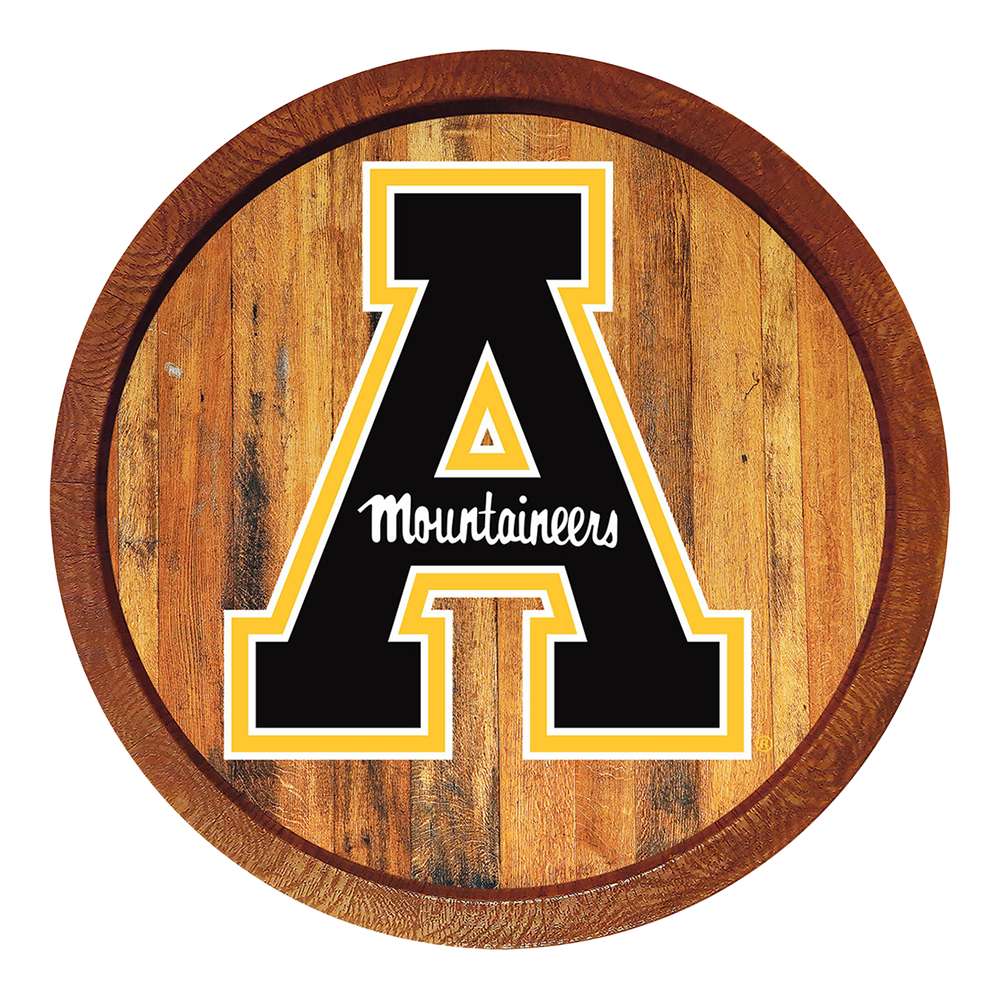 Appalachian State Mountaineers FAUX Barrel Top Sign