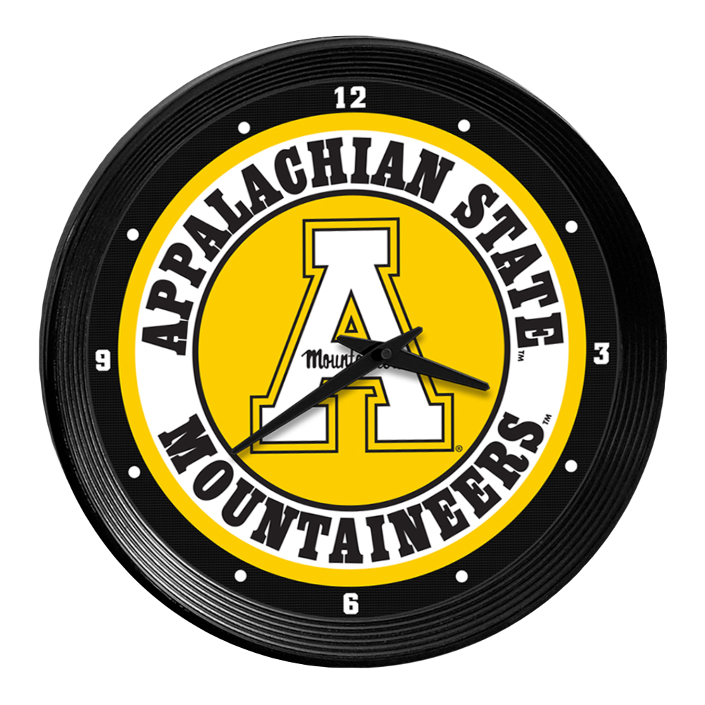 Appalachian State Mountaineers Ribbed Frame Wall Clock