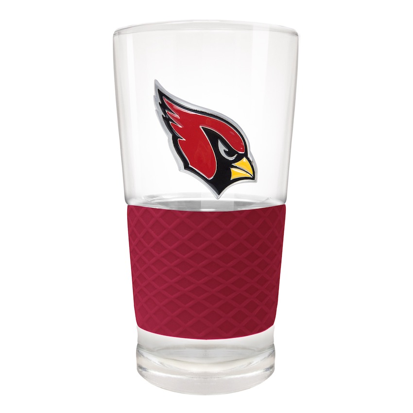 Arizona Cardinals 22 oz Pilsner Glass with Silicone Grip