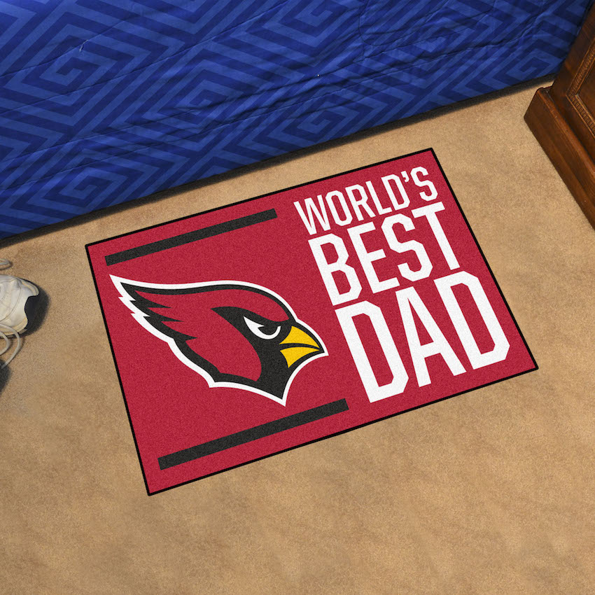 Arizona Cardinals 20 x 30 WORLDS BEST DAD Floor Mat