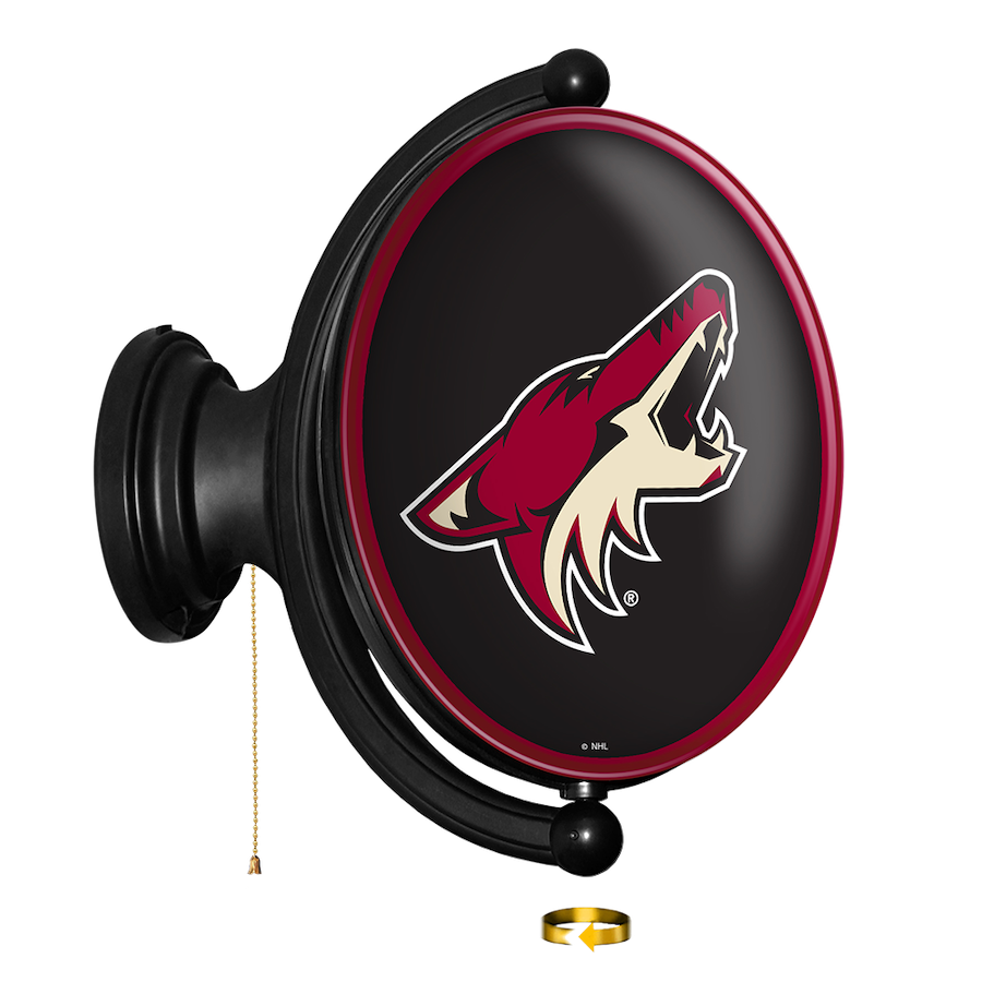 Arizona Coyotes LED Rotating Wall Sign ~ OVAL