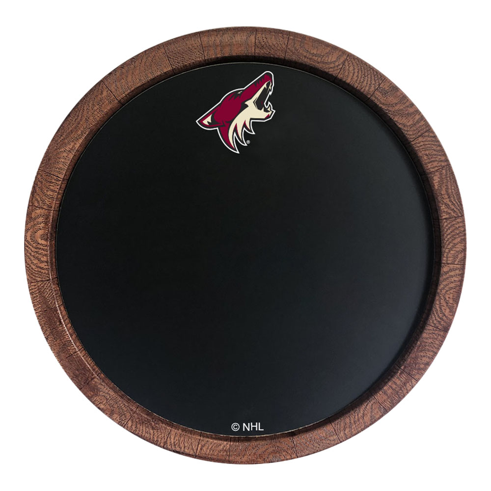 Arizona Coyotes Chalkboard FAUX Barrel Top Sign