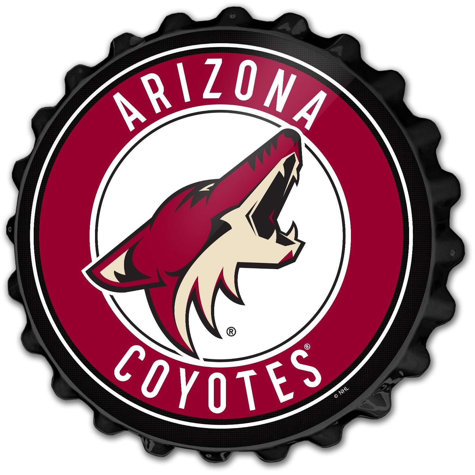 Arizona Coyotes Bottle Cap Wall Sign