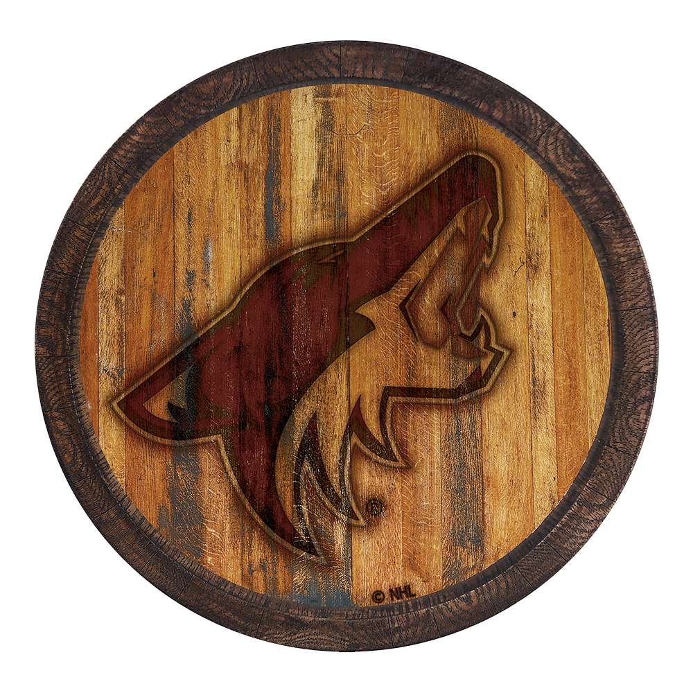 Arizona Coyotes Branded FAUX Barrel Top Sign