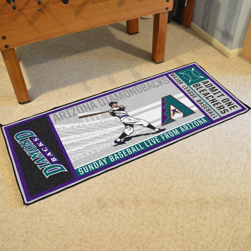 Arizona Diamondbacks MLBCC Vintage 30 x 72 Game Ticket Carpet Runner