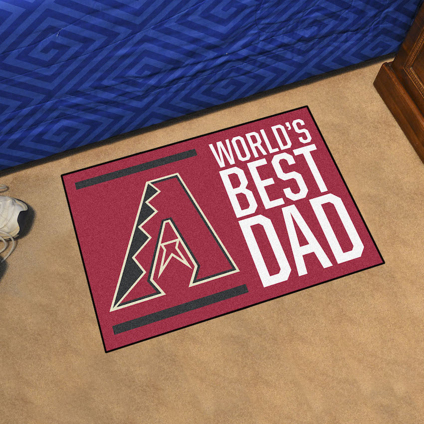 Arizona Diamondbacks 20 x 30 WORLDS BEST DAD Floor Mat