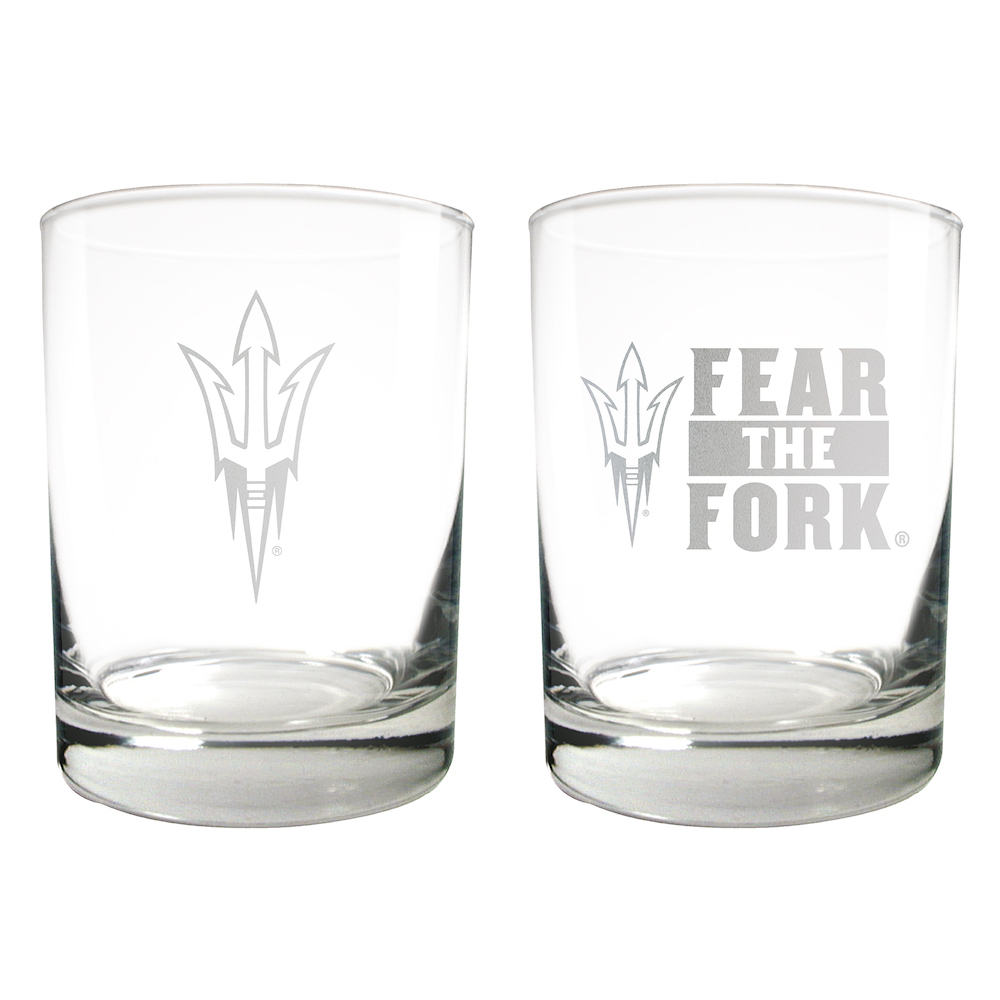 Arizona State Sun Devils 2pc Rocks Glass Set