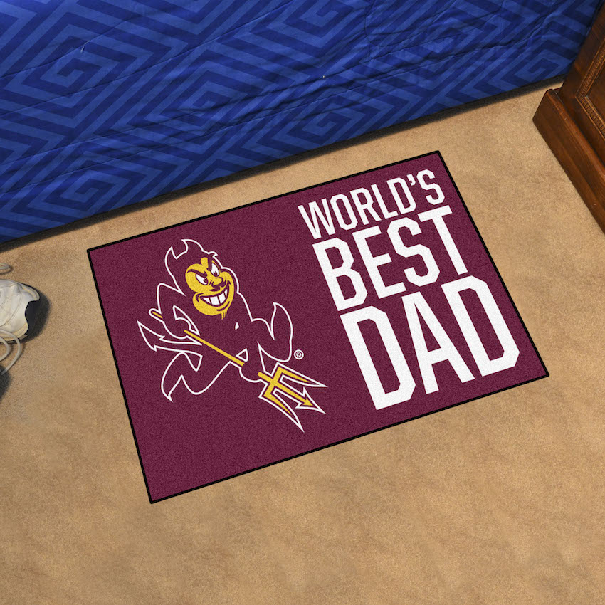 Arizona State Sun Devils 20 x 30 WORLDS BEST DAD Floor Mat