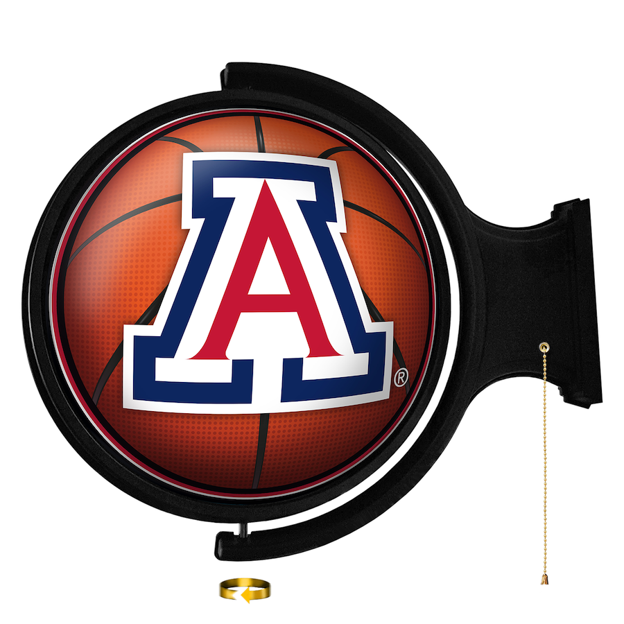 Arizona Wildcats LED Rotating Wall Sign ~ BASKETBALL