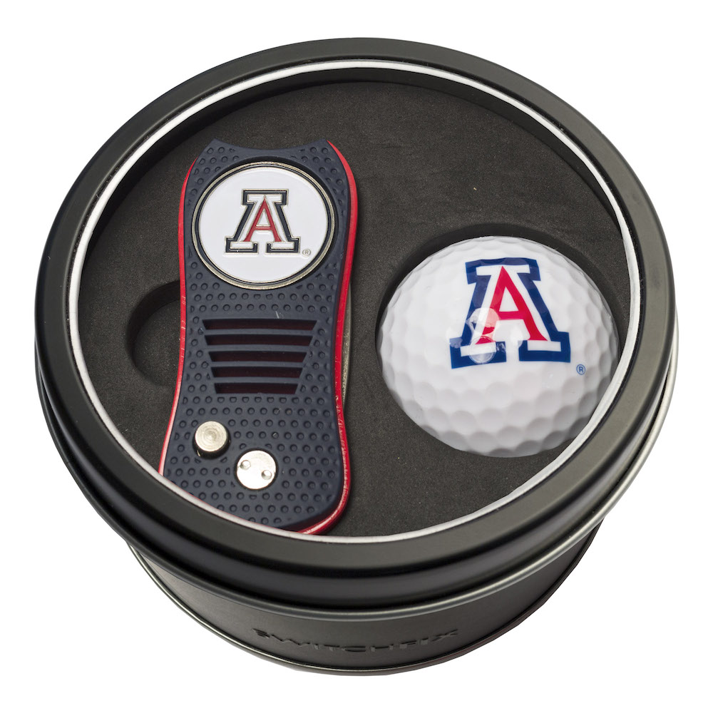 Arizona Wildcats Switchblade Divot Tool and Golf Ball Gift Pack