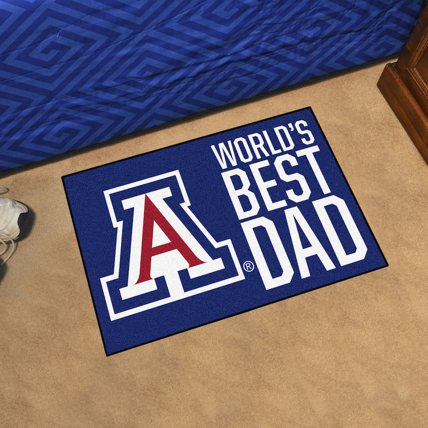 Arizona Wildcats 20 x 30 WORLDS BEST DAD Floor Mat