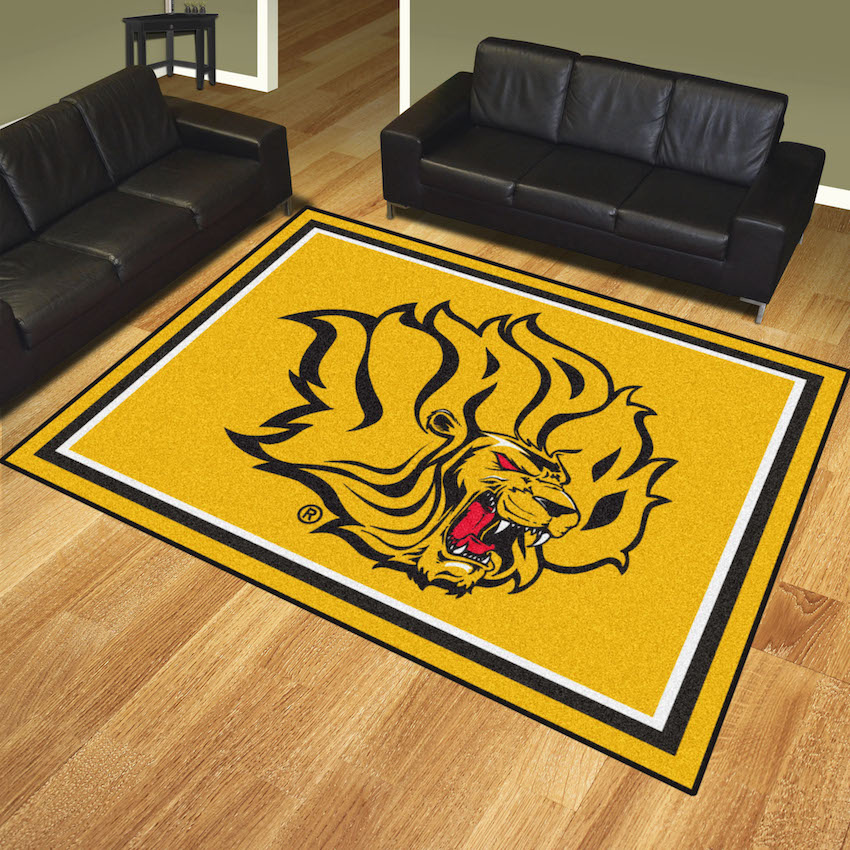 Arkansas Pine Bluff Golden Lions Ultra Plush 8x10 Area Rug