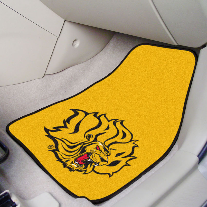 Arkansas Pine Bluff Golden Lions Car Floor Mats 18 x 27 Carpeted-Pair