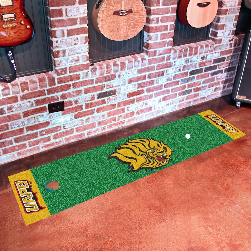 Arkansas Pine Bluff Golden Lions Putting Green Mat 18 x 72