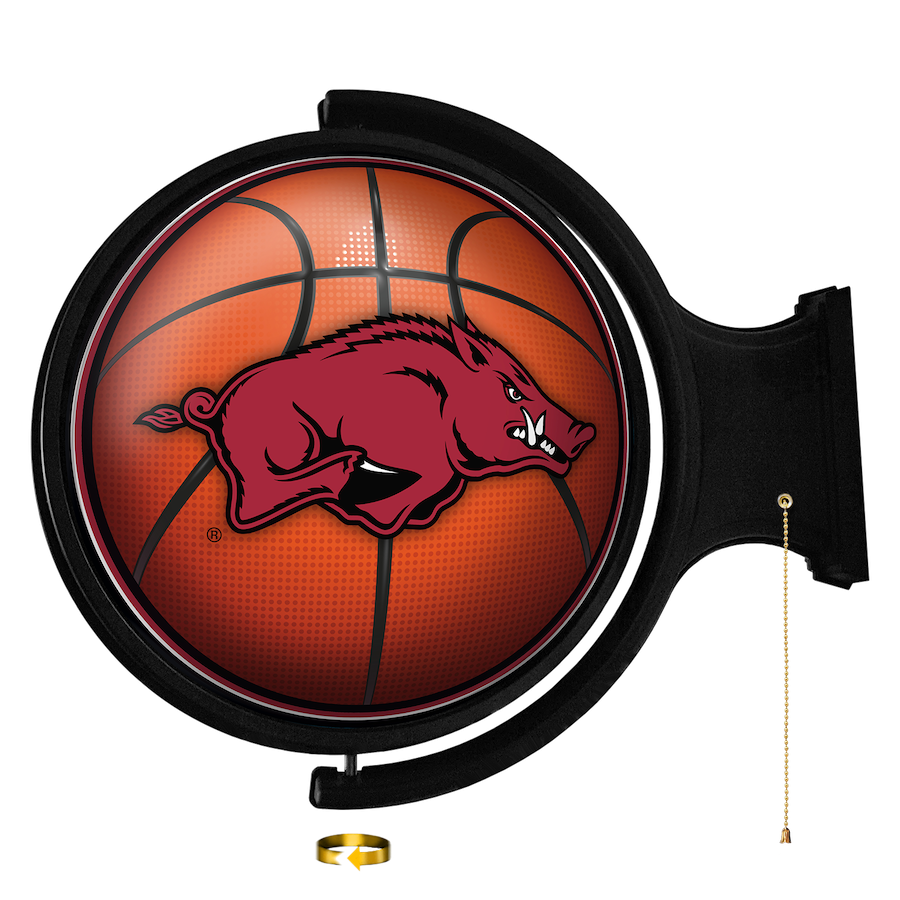 Arkansas Razorbacks LED Rotating Wall Sign ~ BASKETBALL