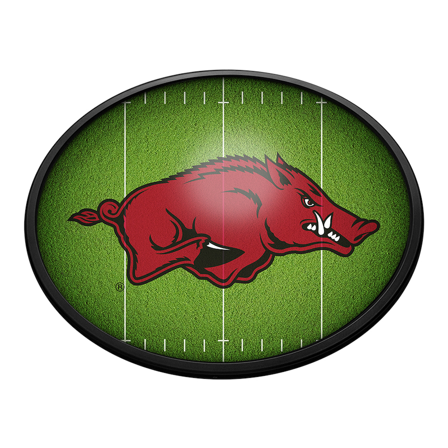 Arkansas Razorbacks ON THE 50 Slimline LED Wall Sign ~ OVAL