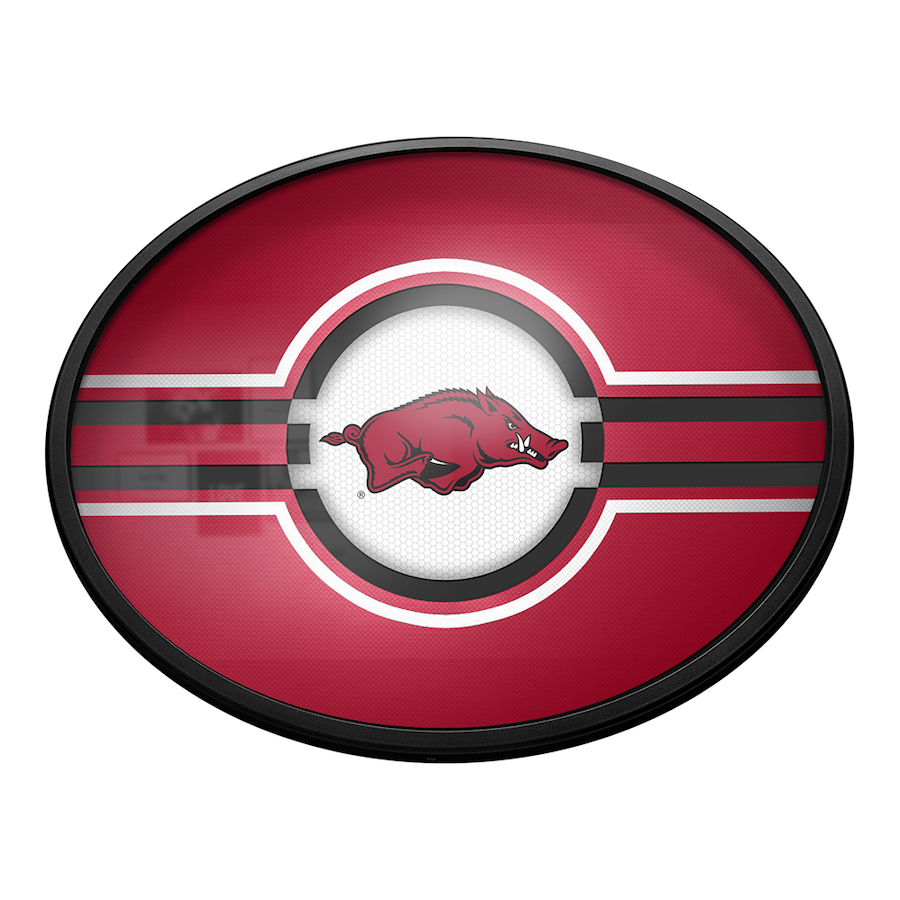 Arkansas Razorbacks Slimline LED Wall Sign ~ OVAL PRIMARY