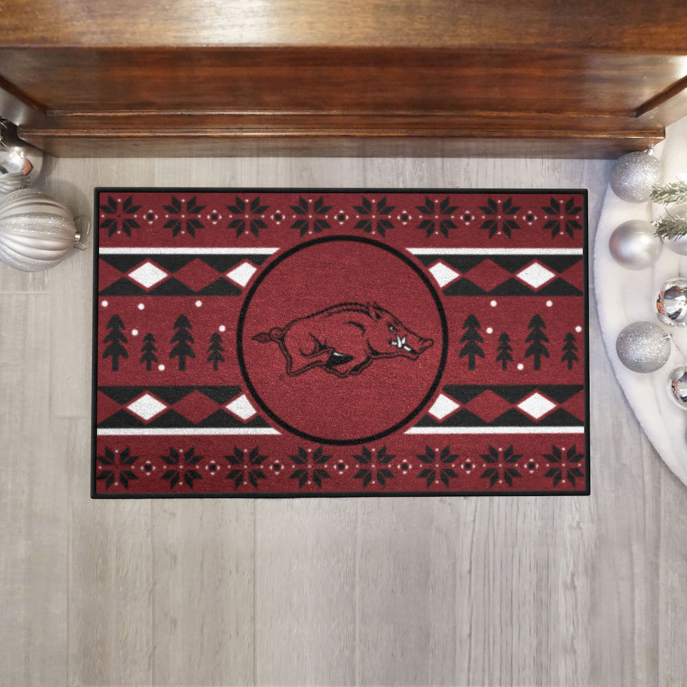 Arkansas Razorbacks HOLIDAY SWEATER 20 x 30 STARTER Floor Mat