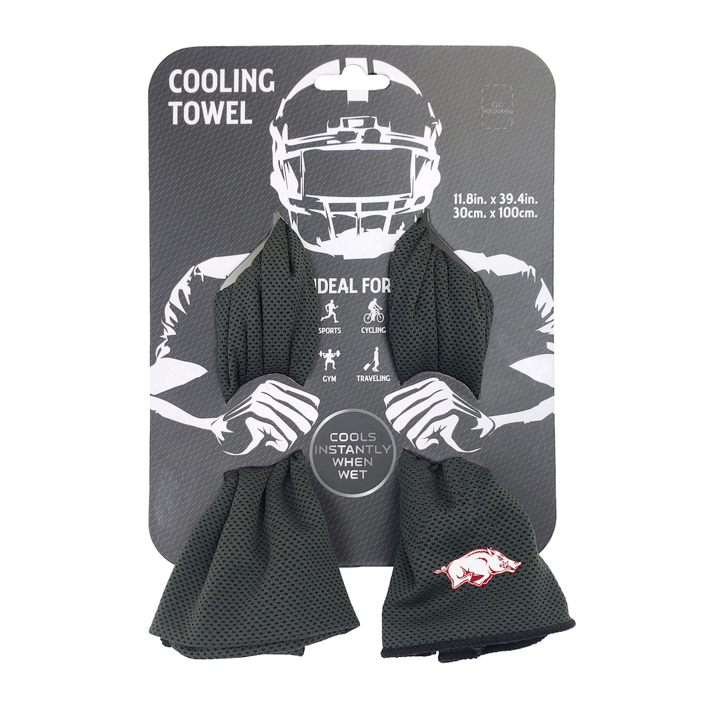 Arkansas Razorbacks Cooling Towel 12x40