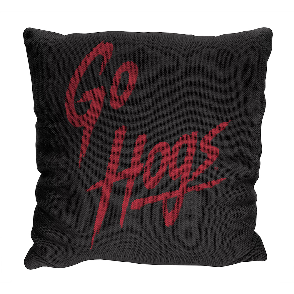 Arkansas Razorbacks Double Sided INVERT Woven Pillow