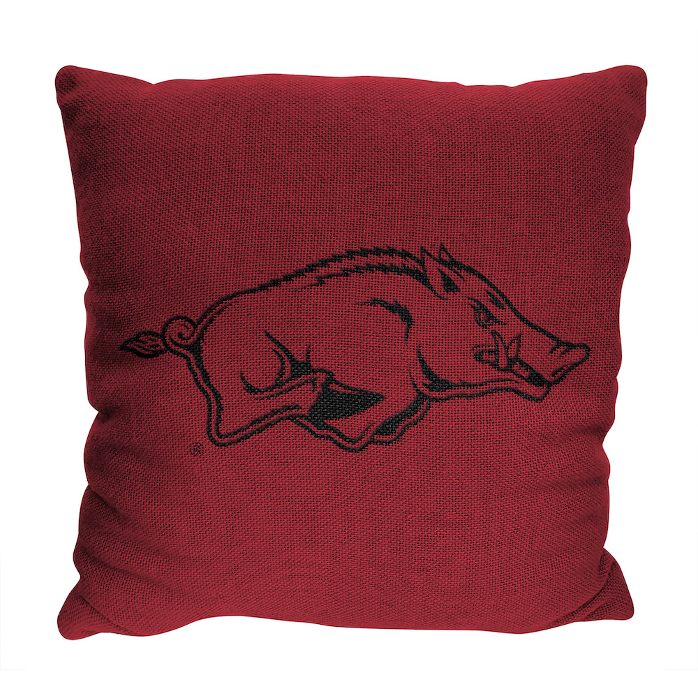 Arkansas Razorbacks Double Sided INVERT Woven Pillow