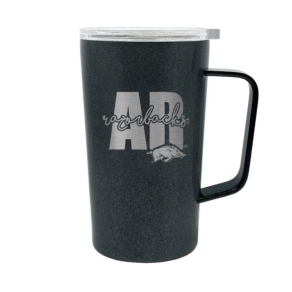 Arkansas Razorbacks 18 oz HUSTLE Travel Mug - ONYX